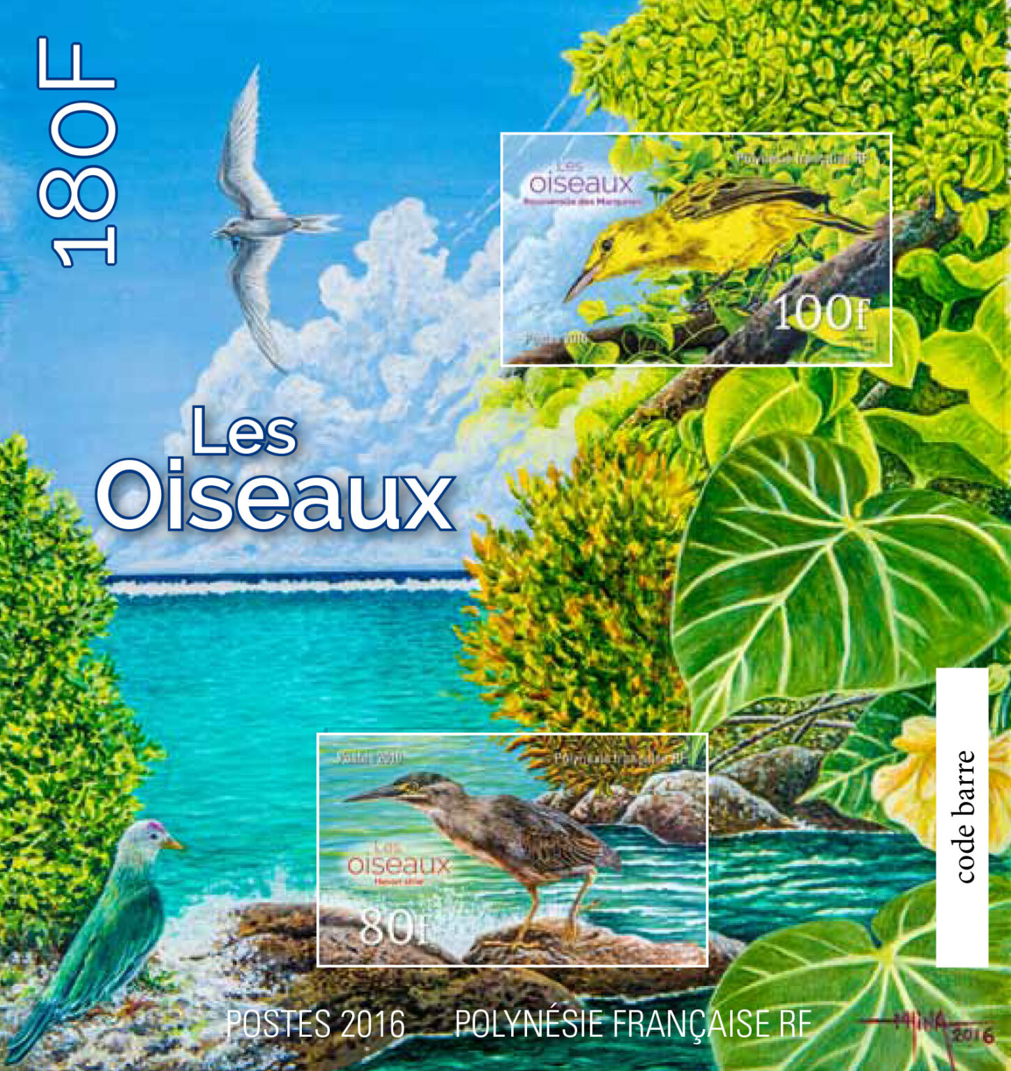 BF 2016 – Les oiseaux – Tahiti Philatélie
